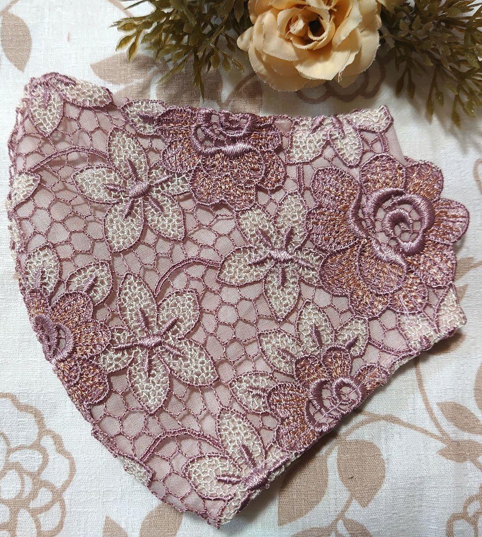 Ｎｏ．2247 ピンク系花柄ケミカルレース♡ハンドメイドマスク