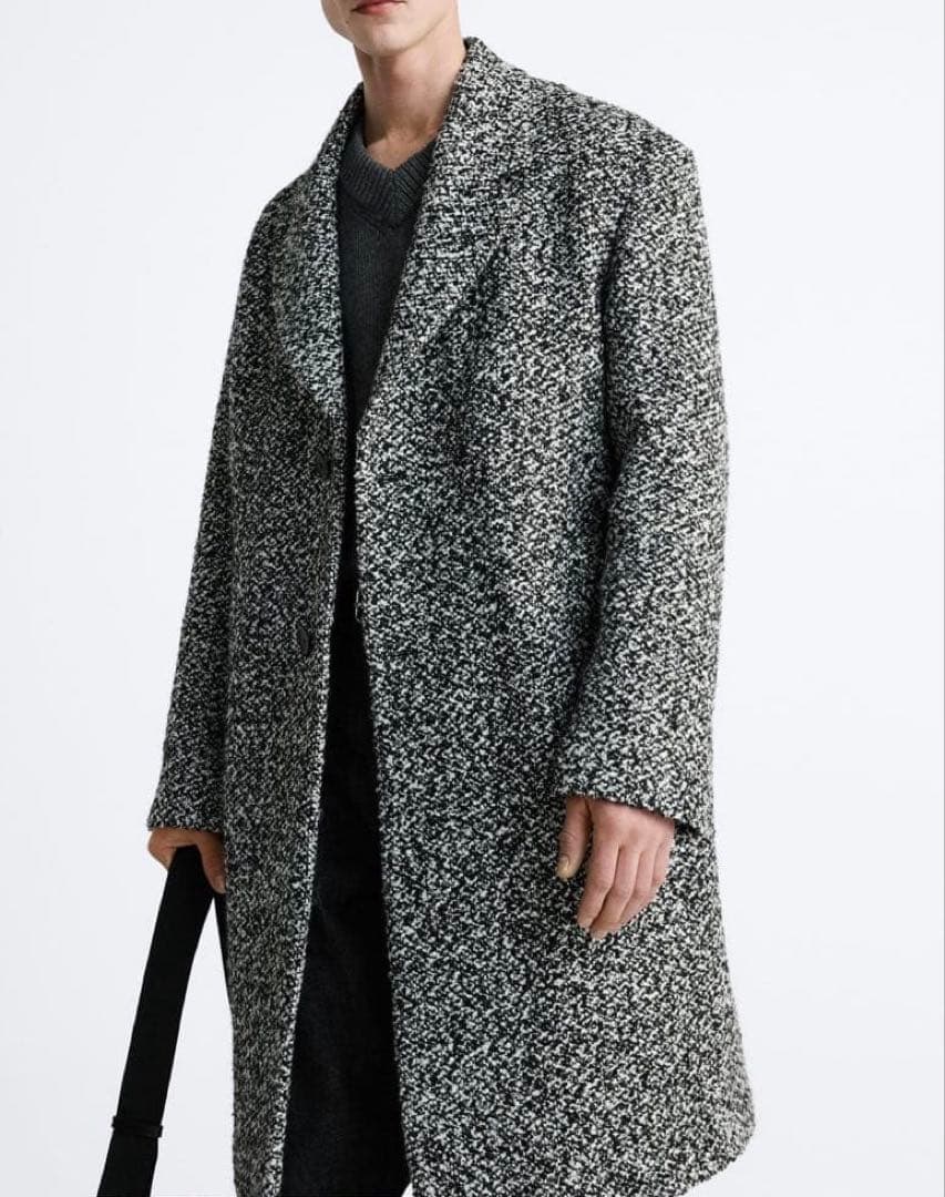 【未使用級✨】ザラZARA ブークレ テクスチャーコート オーバーサイズ 3L
