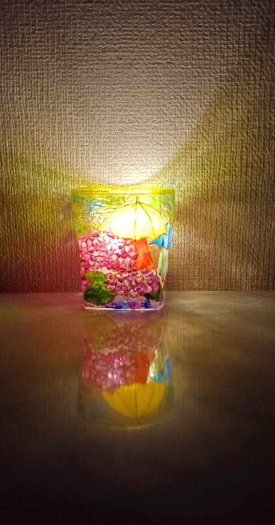春 紫陽花のキャンドルホルダー