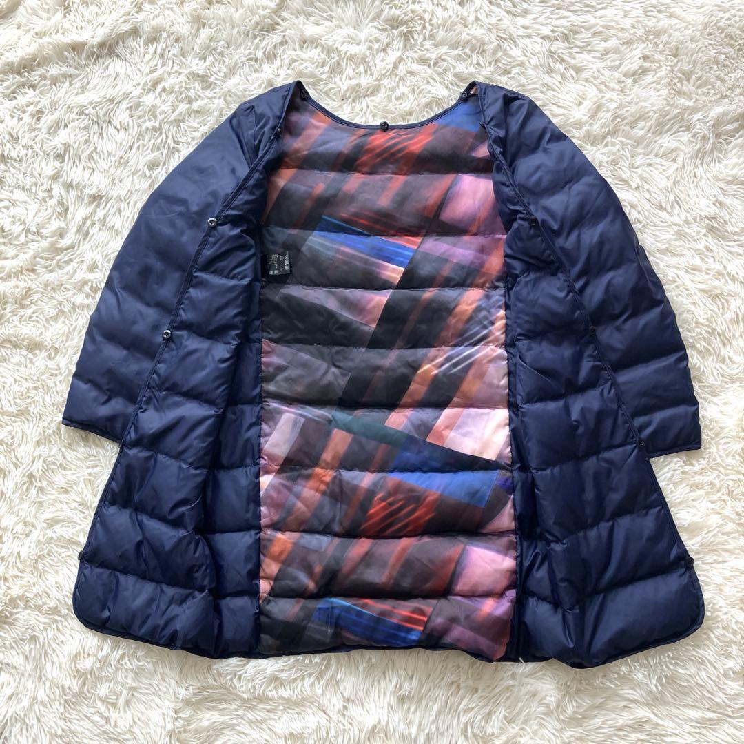 美品 現行　ポールスミス　ダウンコート　カシミア　総柄　2way 希少