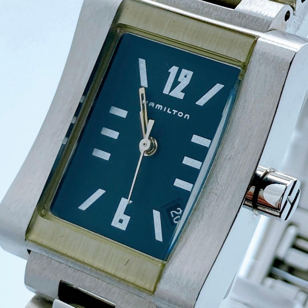 500 ハミルトン　グラマシー　000003 デイト　スクエア　腕時計　希少