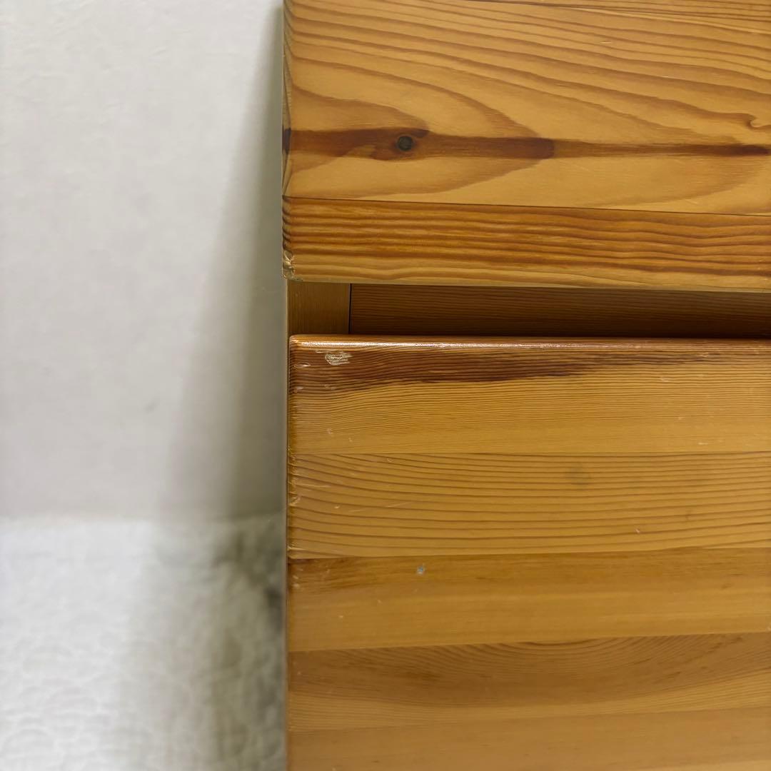 【廃盤】無印良品　パイン材　キャビネット　サイドチェスト　収納　キャスター付き