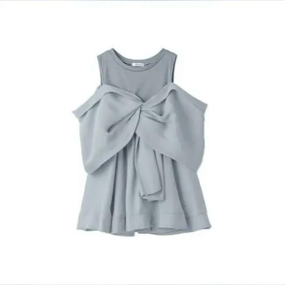 【新品未使用】FRAY I.D カットコンビペプラムトップス LBLU