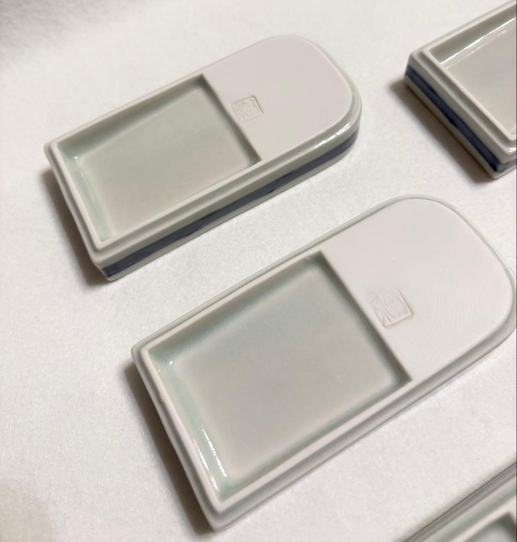 福泉窯 鮨 千代口 醤油皿 小皿 小鉢 染付 5柄 5客 海老 蟹 桜