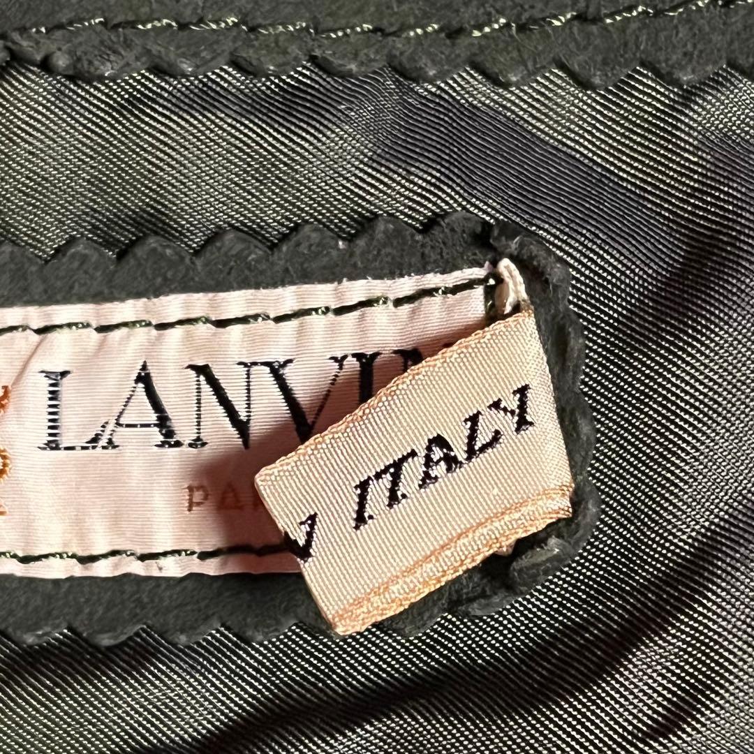 OLD LANVIN ランバン ヴィンテージ ニット ジャケット スエードレザー