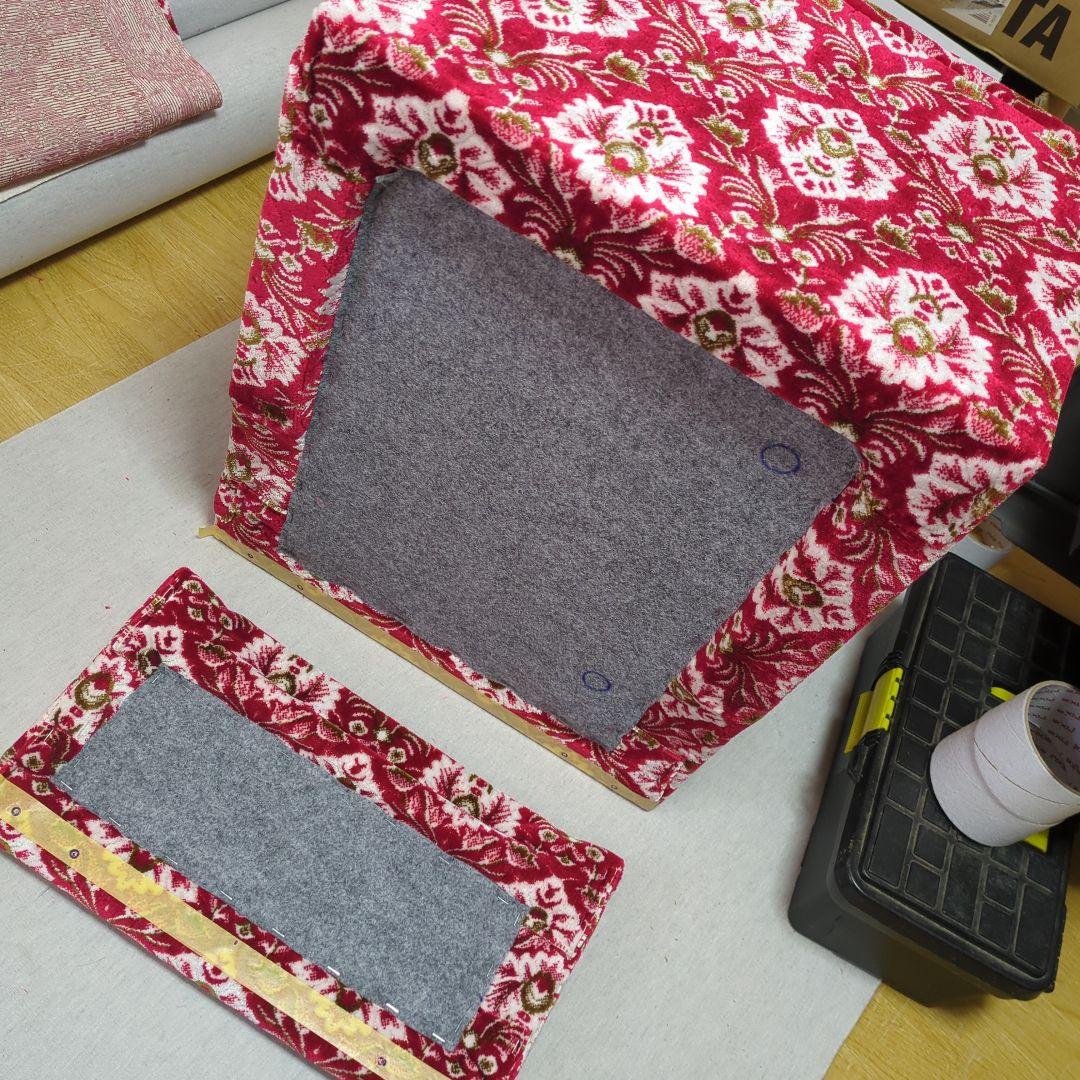 【TECHNINE】コンソールBOX棚3点セット【新格子レッド】