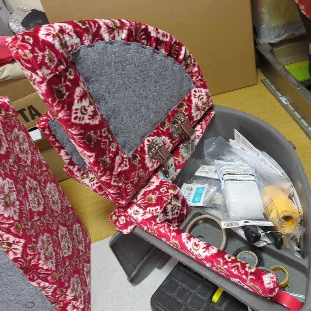 【TECHNINE】コンソールBOX棚3点セット【新格子レッド】