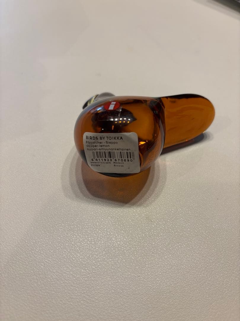 美品　イッタラ バード シエッポ コッパー レモン/ オイバ・トイッカ　箱付き