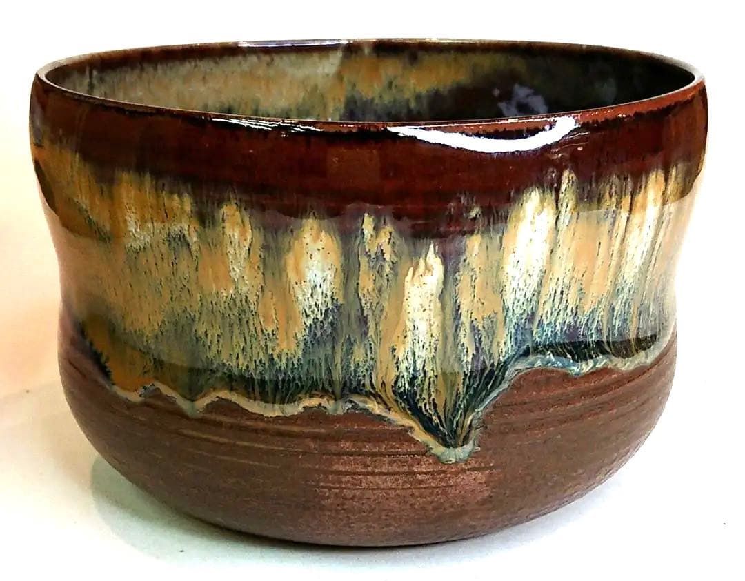 【茶道具】鬼丸雪山作 高取焼 建水