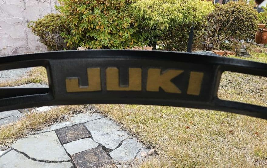 JUKI 足踏みミシン台 アンティーク 木製板付き 送料別