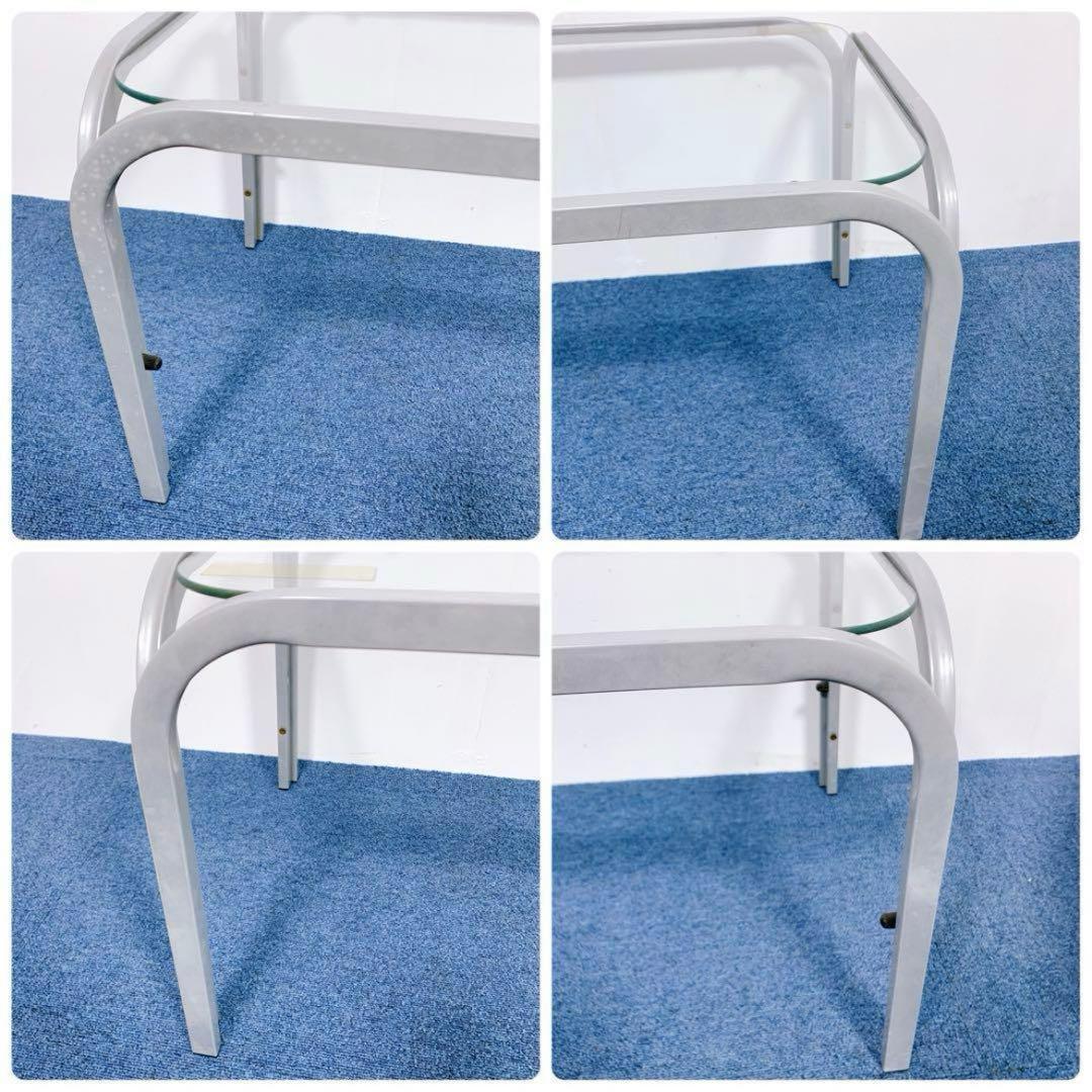 【アンティーク】昭和レトロ アイアンフレーム ガラステーブル センターテーブル