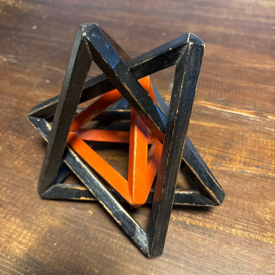 木製オブジェ、インテリア、知恵の輪