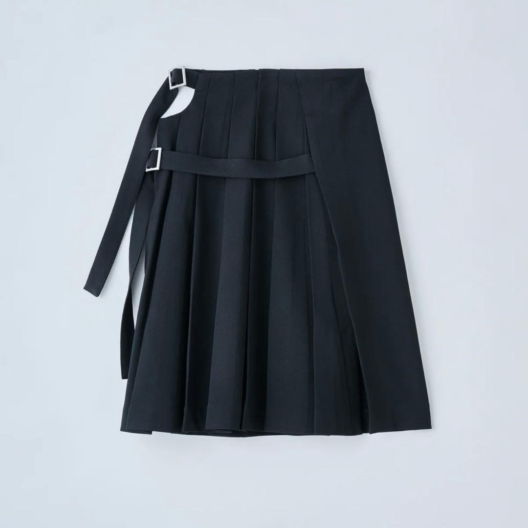 TELOPLAN obrecht skirt プリーツスカート ブラック