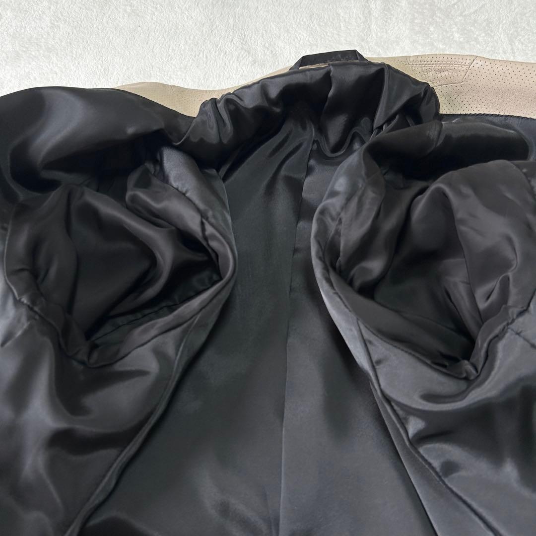 新品 25SS 定価19万 ジョセフオム 羊革 パンチングレザージャケット50