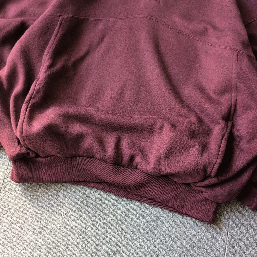 90s ダブルフェイス パーカー ハーフボタン サーマル 古着 XL オールド