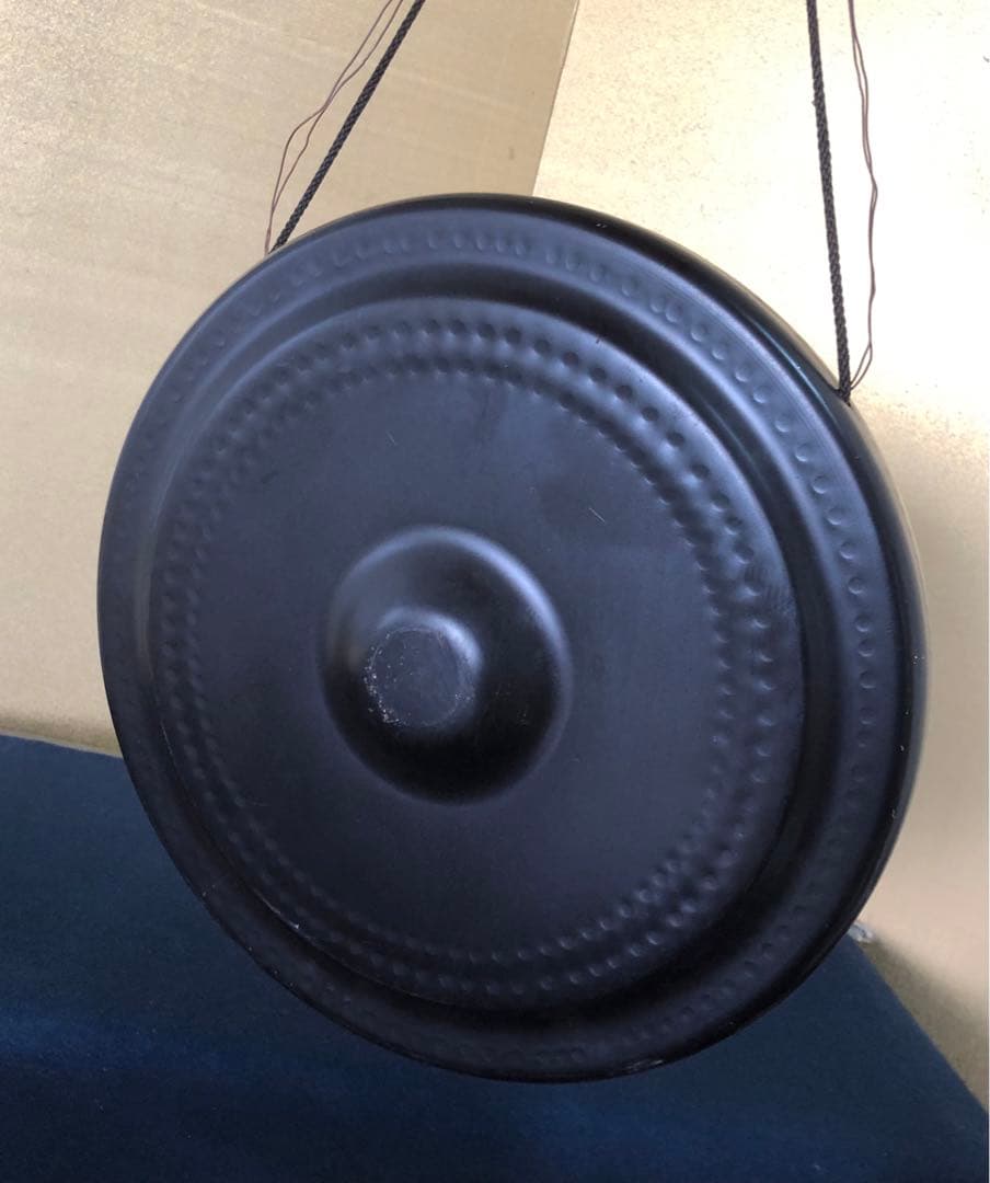 《R》茶道具 銅羅 ドラ 撥付 仏具 鳴物 260114き3