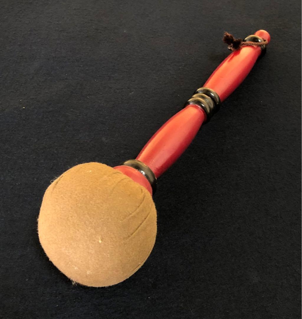 《R》茶道具 銅羅 ドラ 撥付 仏具 鳴物 260114き3