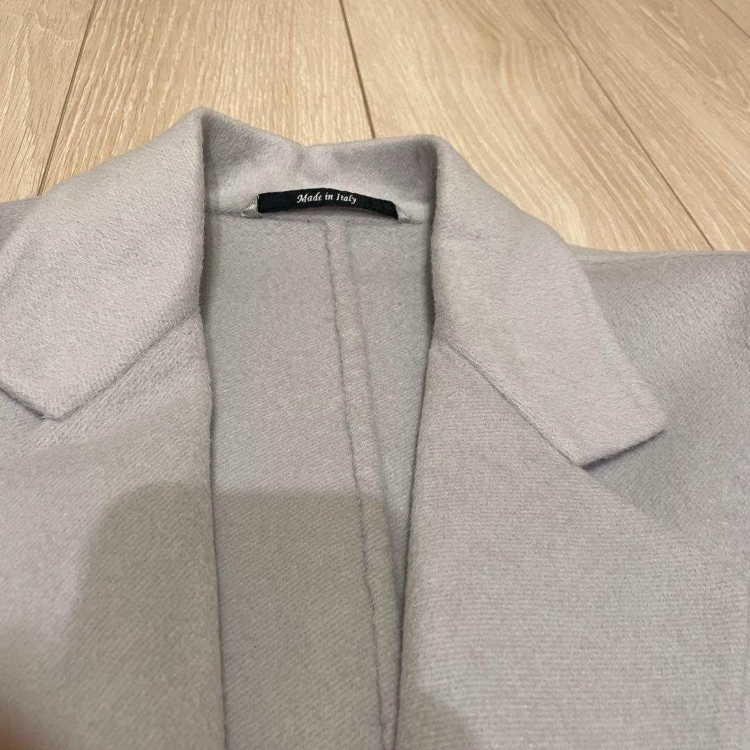 新品同様Maison Margiela アイスグレー アンゴラ混ロングコート