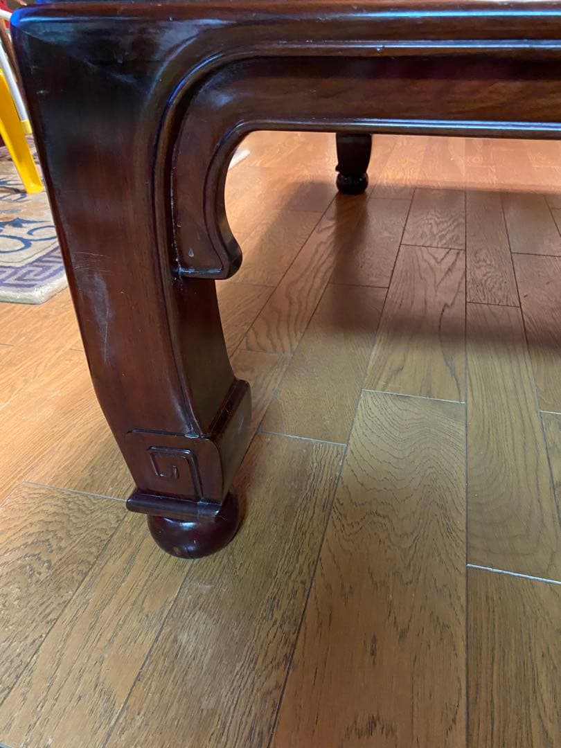 黒檀、天然木、茶色の高級座卓です❣️ずっしり高級感あり‼️