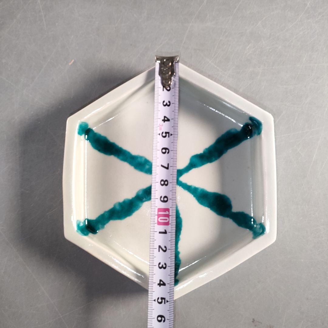 A1387-6/瀧田項一 作/上絵六角皿揃6客/共箱/飾皿/菓子皿/懐石道具/