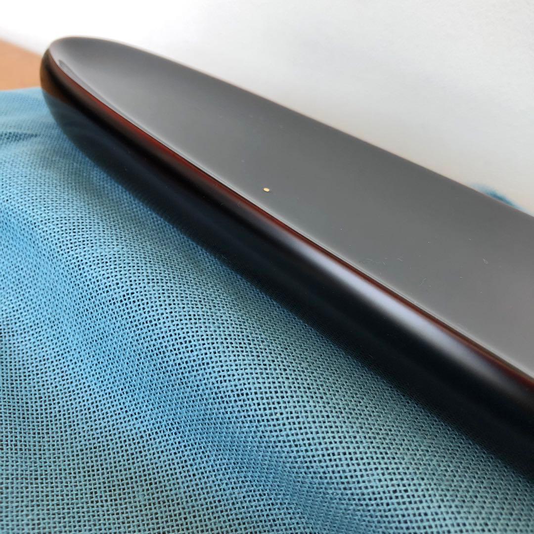 箱瀬淳一　長方ペン皿　40cm漆器　水野式　自動三輪車　蒔絵　飾り皿　輪島塗長皿