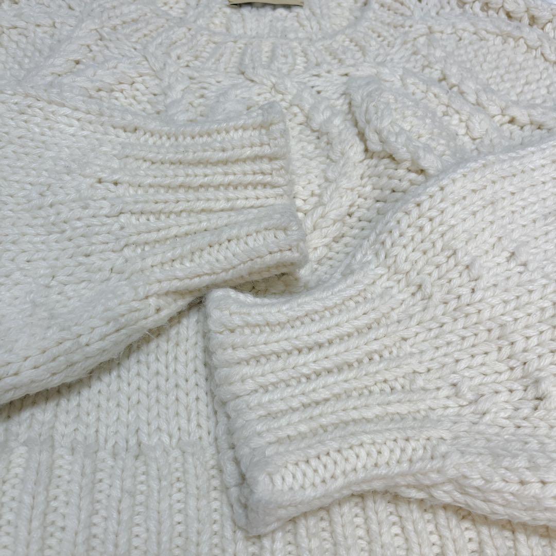24AW✨カレンソロジー ケーブルベルテッドプルオーバー アイボリー ニット