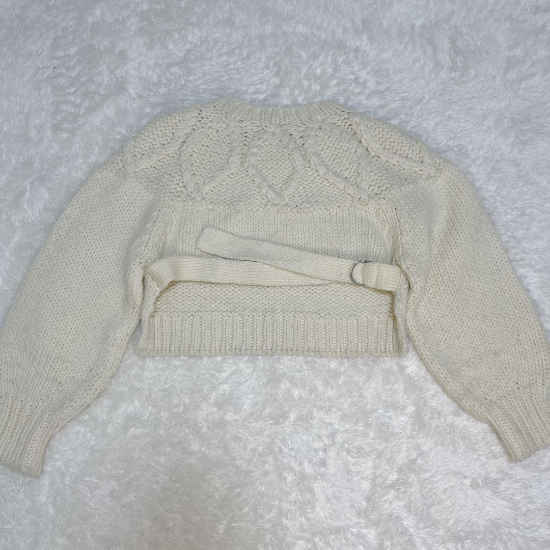 24AW✨カレンソロジー ケーブルベルテッドプルオーバー アイボリー ニット