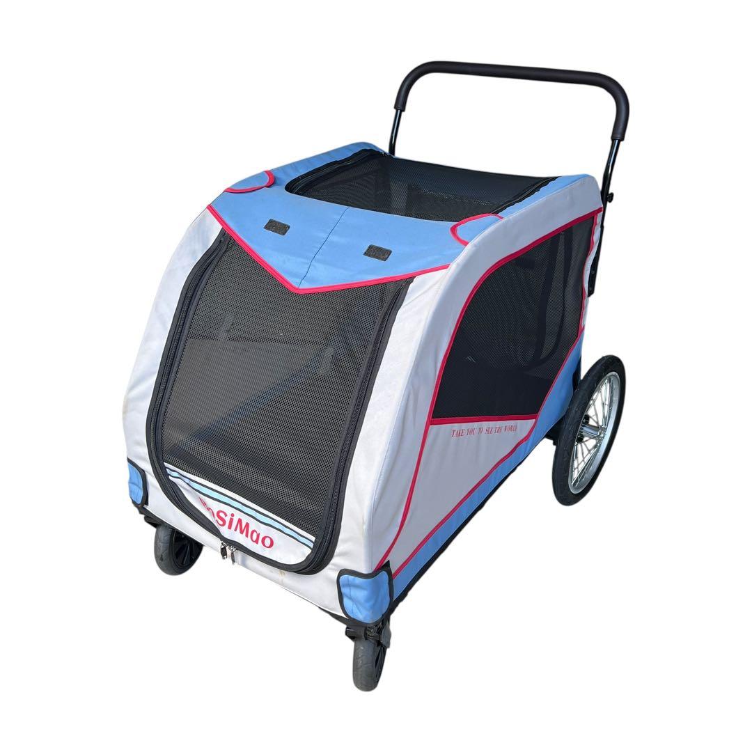 【破格・専用空気入れ付き】大型ドッグカート　ペットバギー　大型犬　多頭　折り畳み