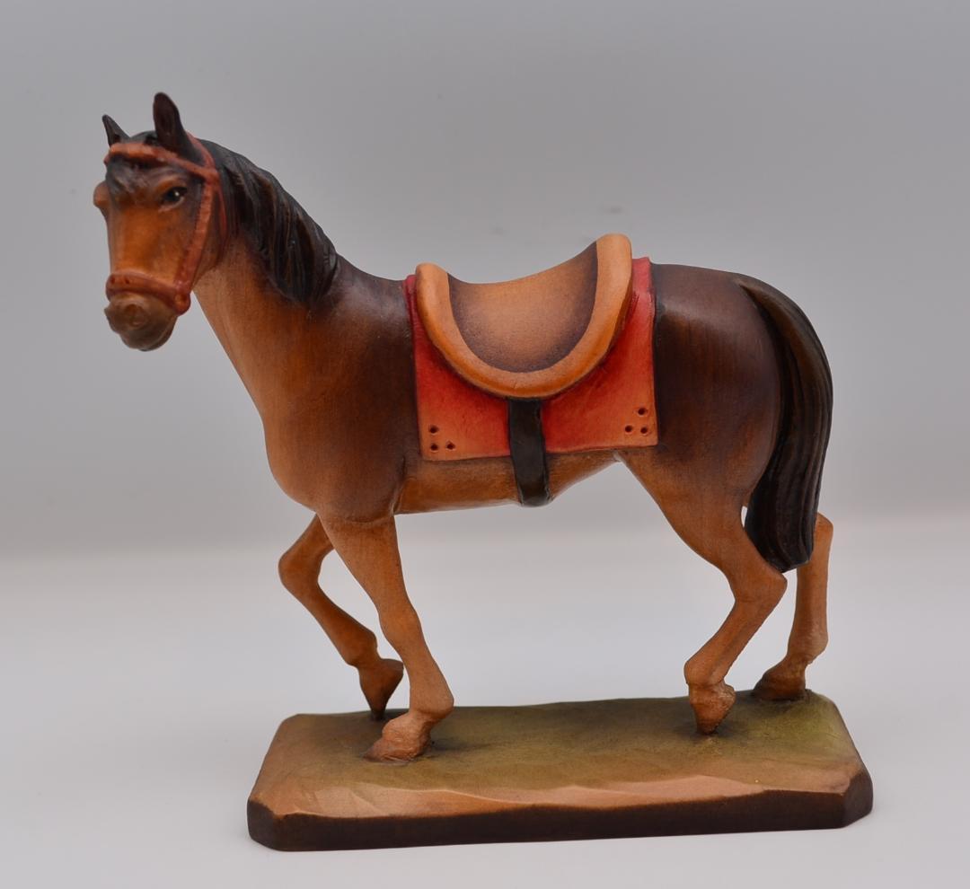 鞍を乗せた馬　アンリ　ANRI　イタリア　木彫り人形　高さ12ｃｍ　ご成約済み