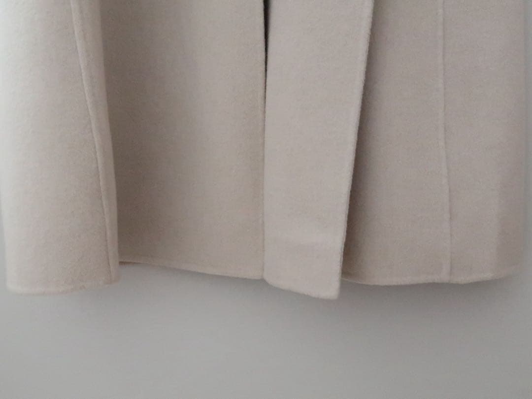 Ballsey プレミアムウールリバー ノーカラーコート ライトベージュ　34