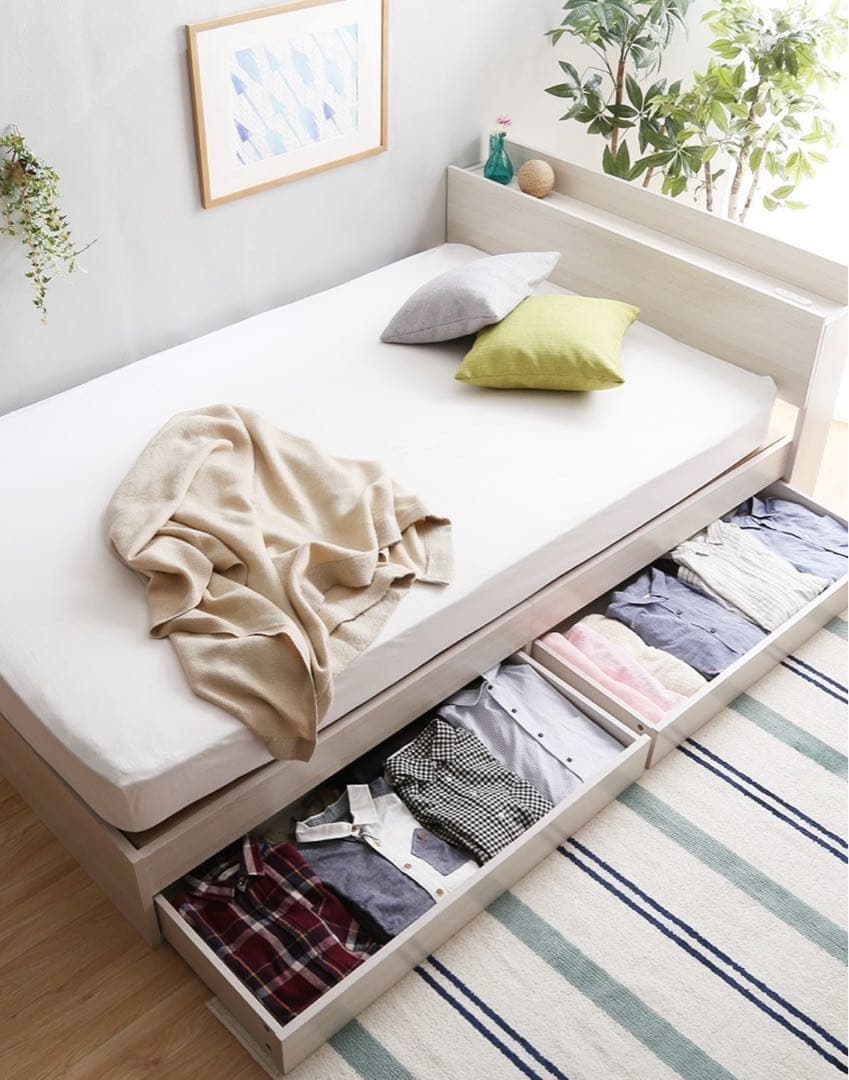 STL-SD 引き出し付きすのこベッド シングル