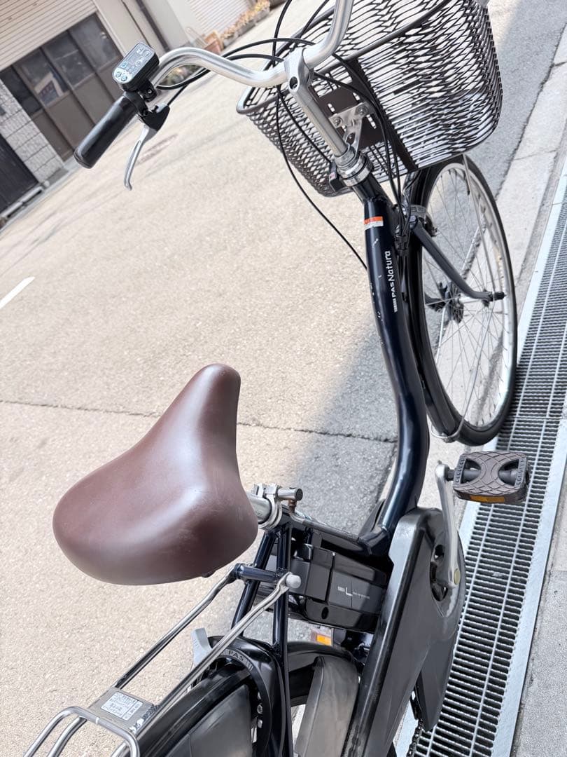 大阪府　ヤマハ　電動アシスト自転車 黒 バスケット付き