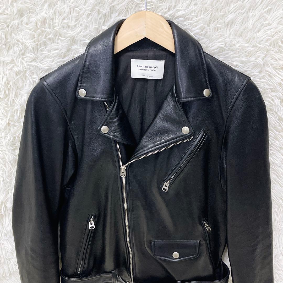 beautiful people ダブル ライダースジャケット レザージャケット