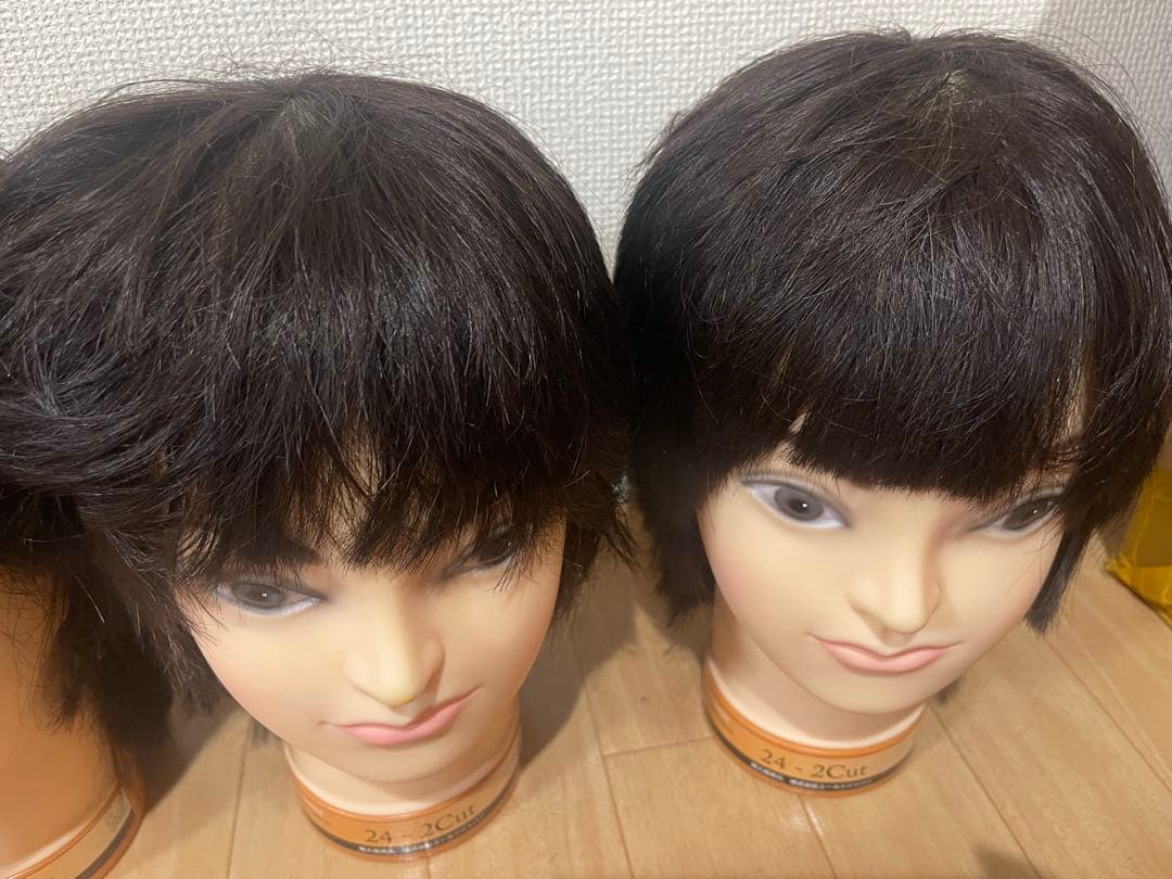カットウィッグ16体　カット済み　使用済み　国家試験用　練習用　大量