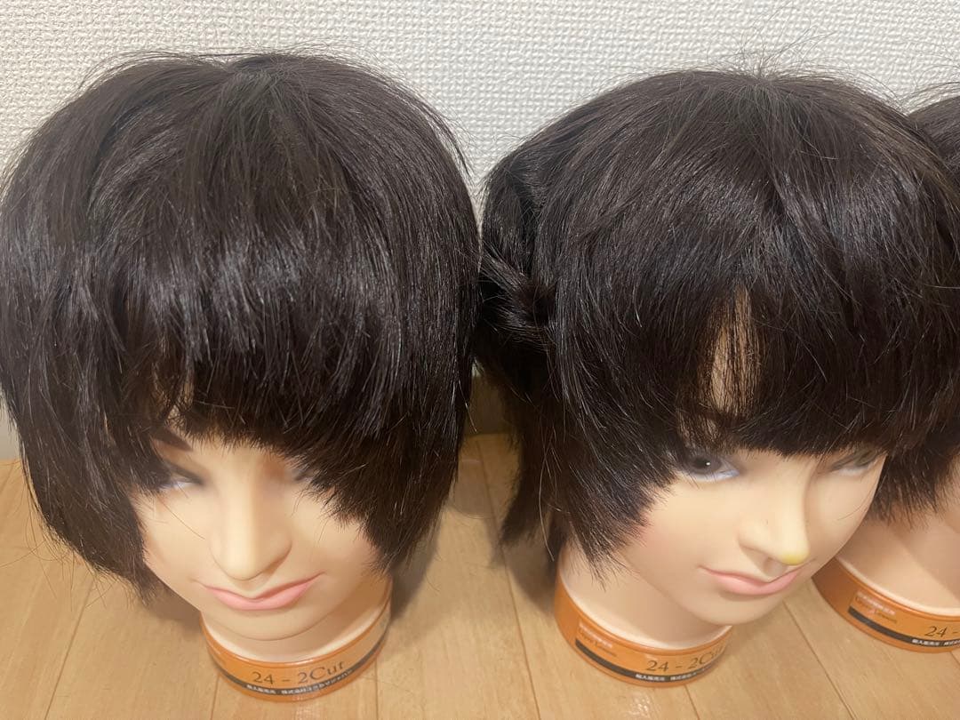カットウィッグ16体　カット済み　使用済み　国家試験用　練習用　大量