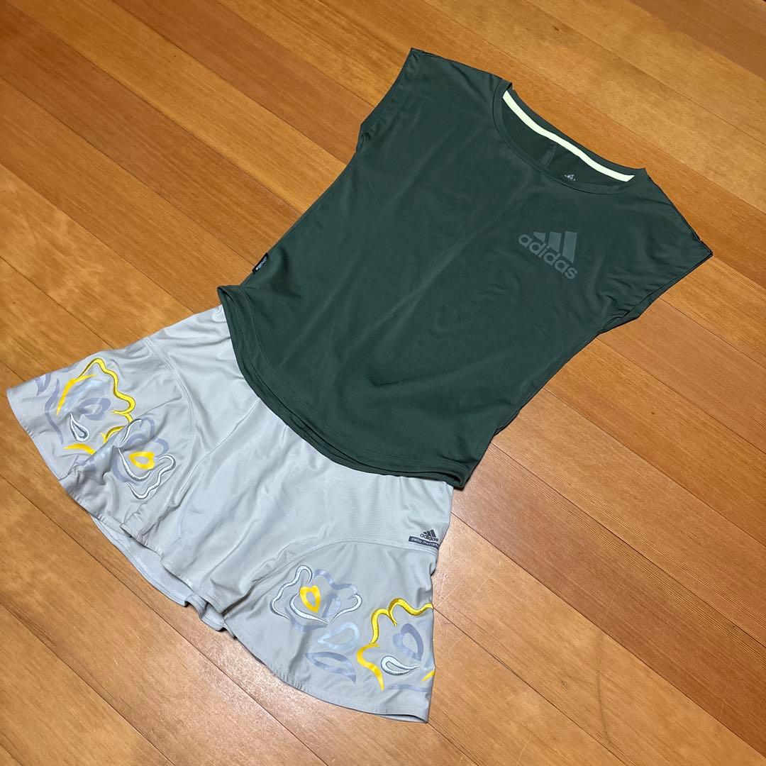 アディダスステラマッカートニー スコート、アディダスシャツ、２点セット