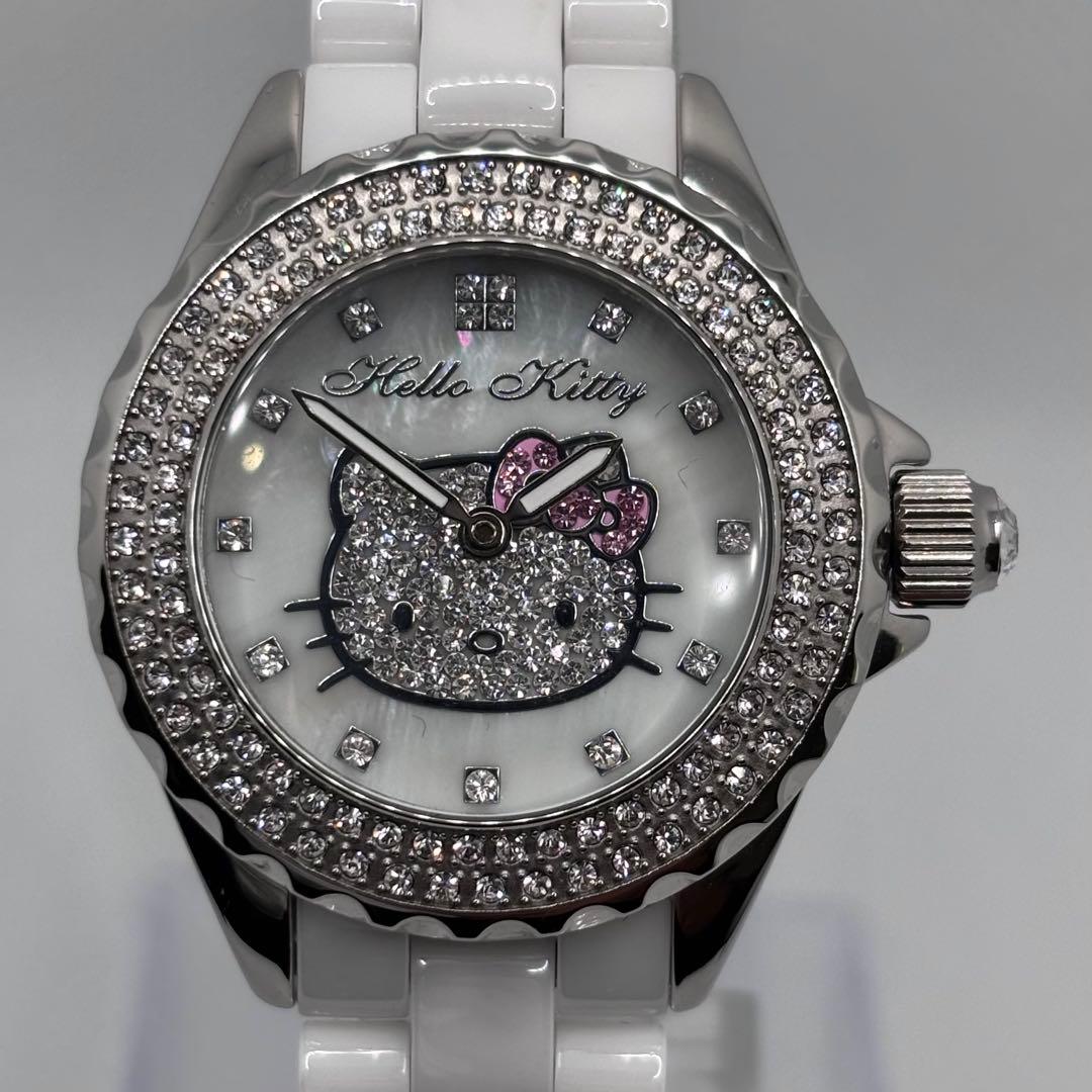 wekyサンリオ ハローキティ スワロフスキー レディース 稼働品 新品電