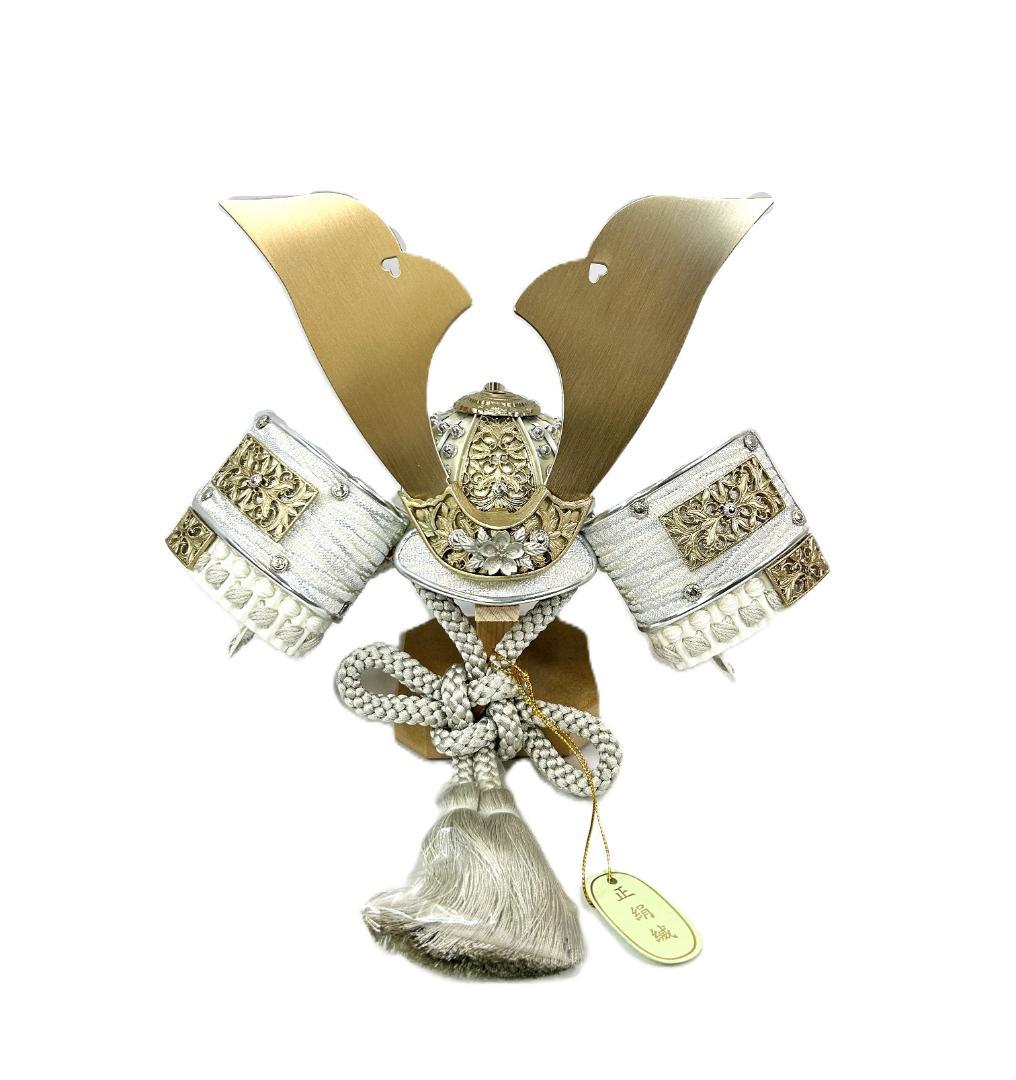 8号兜 銀桜兜 薄グレー縅糸 0918-E 五月人形 海外土産 プレゼント 兜