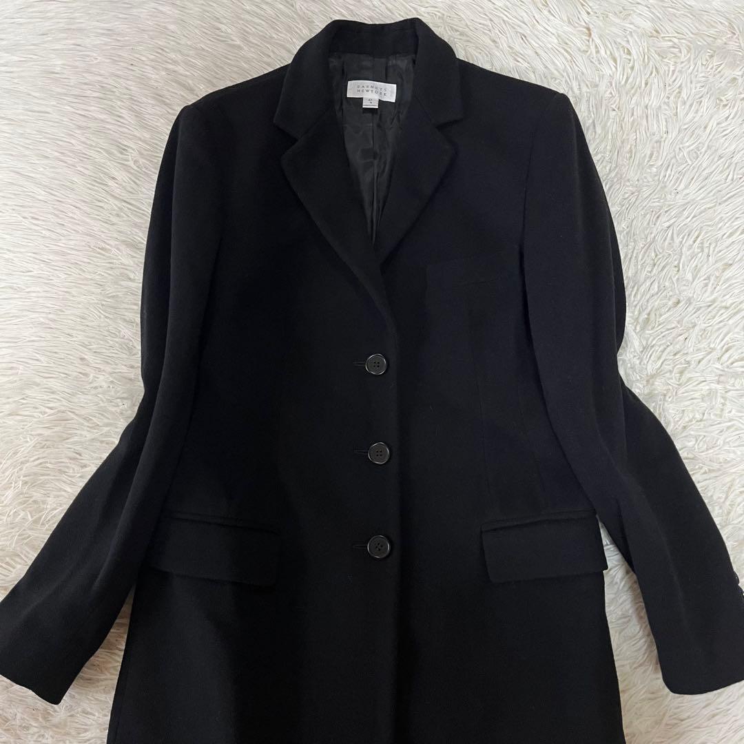 【美品】バーニーズニューヨーク　カシミヤ混　ウール　ロングチェスターコート