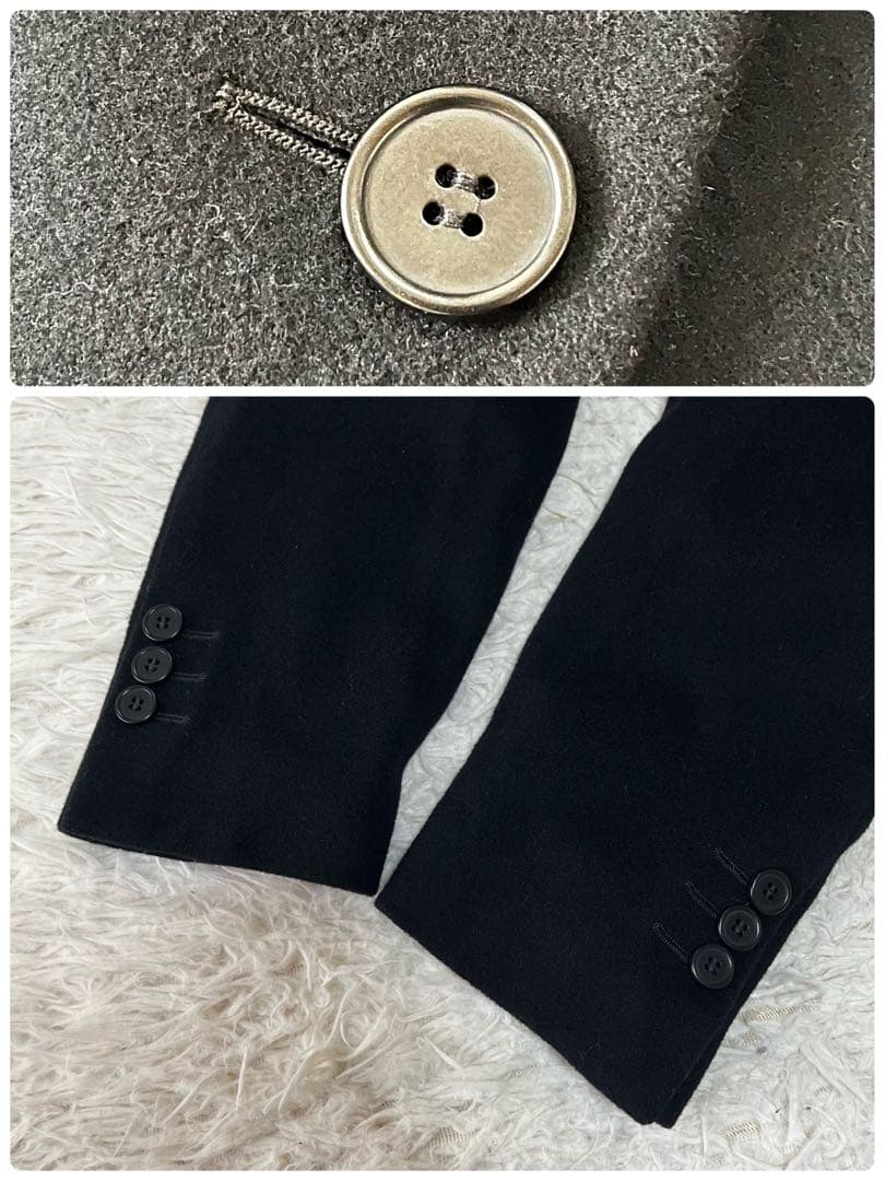 【美品】バーニーズニューヨーク　カシミヤ混　ウール　ロングチェスターコート