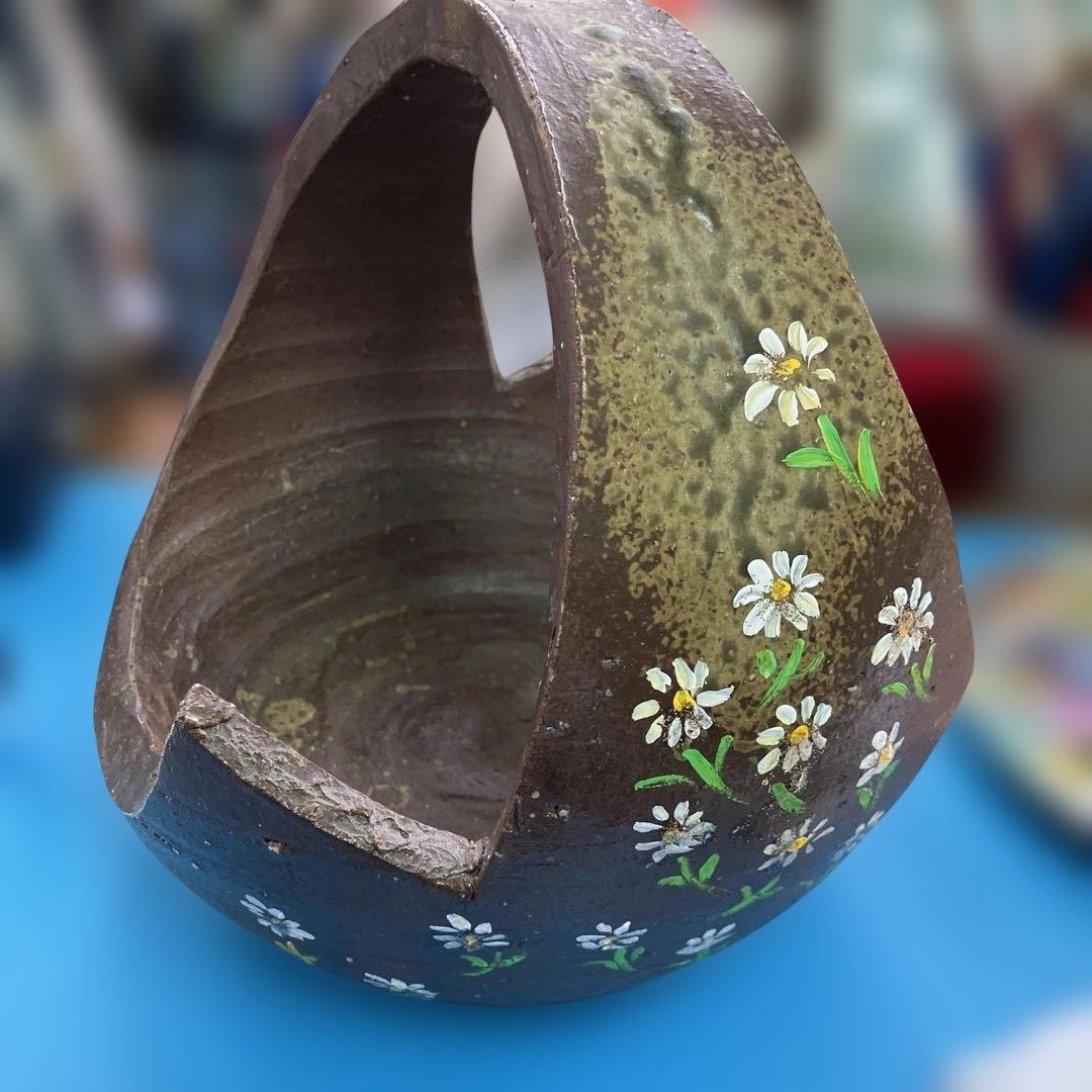 手描き陶器製花瓶