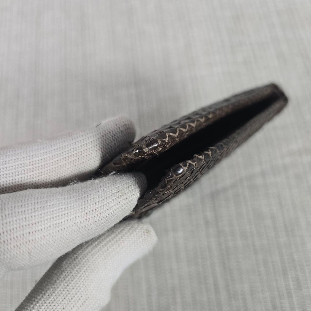 VERSACE　ヴェルサーチ　パイソン柄　ヘビ革　二つ折り財布　折り財布