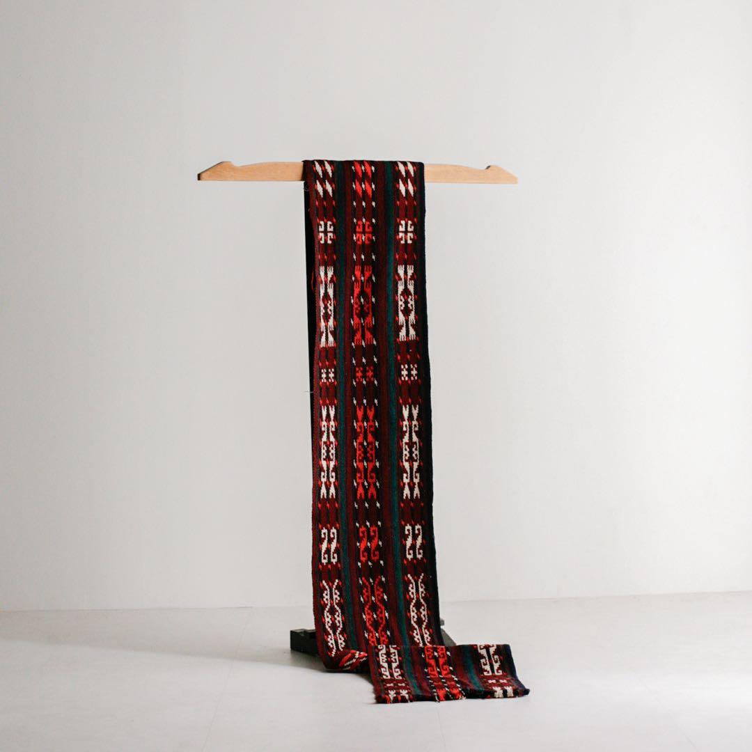 189cm×32cm キリムラグ　ランナーラグ　ネイティブ柄　アジアン　コットン