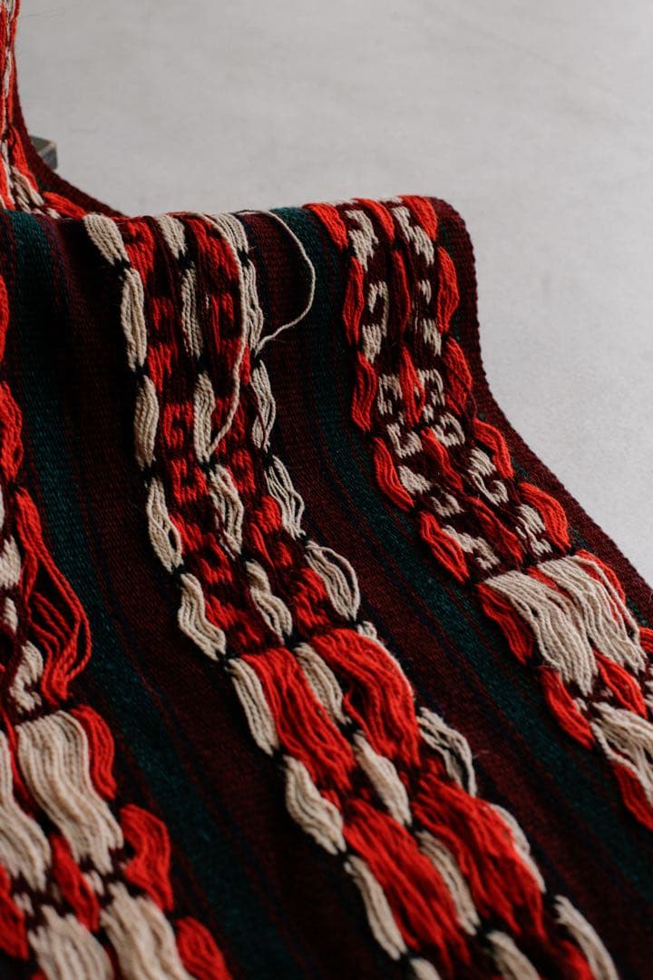 189cm×32cm キリムラグ　ランナーラグ　ネイティブ柄　アジアン　コットン