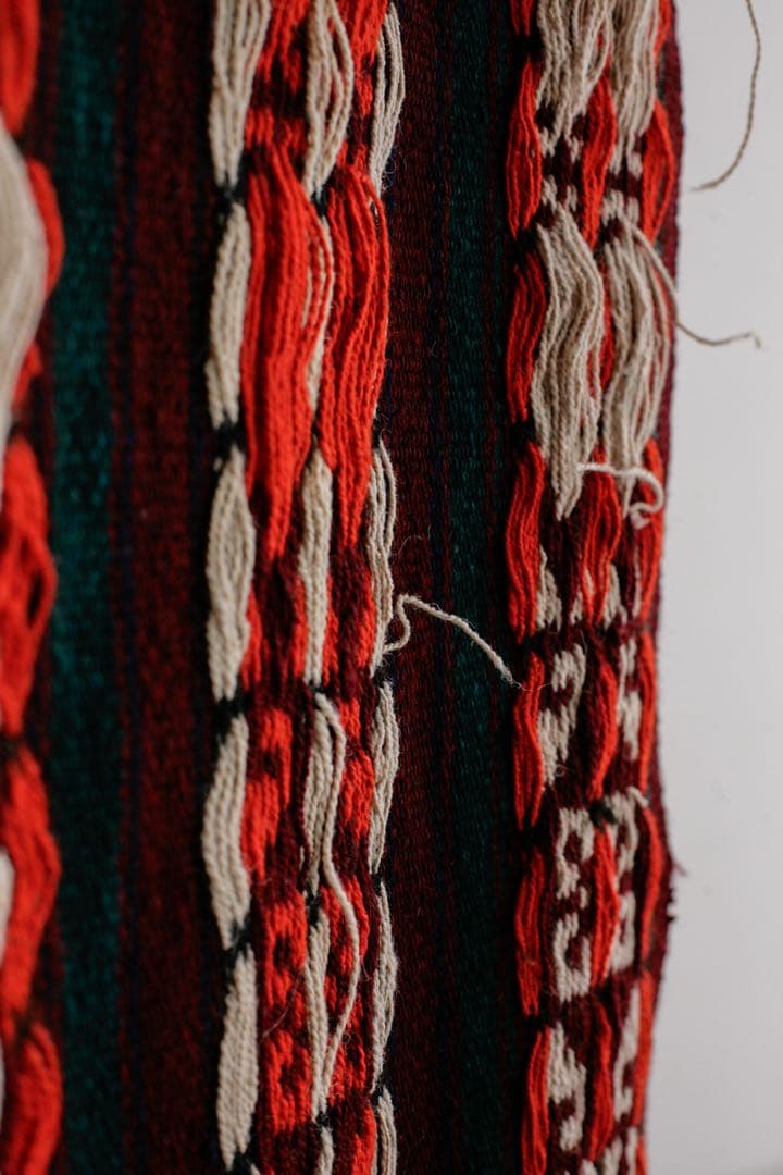 189cm×32cm キリムラグ　ランナーラグ　ネイティブ柄　アジアン　コットン