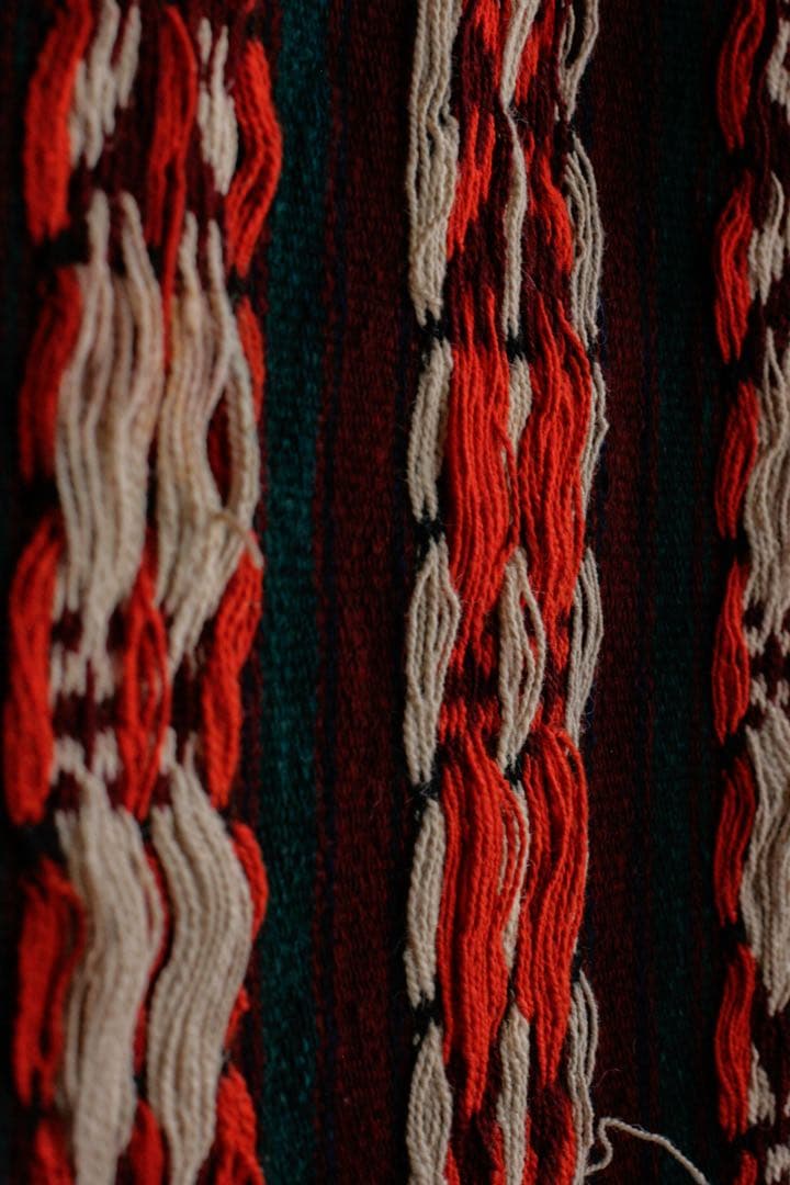 189cm×32cm キリムラグ　ランナーラグ　ネイティブ柄　アジアン　コットン