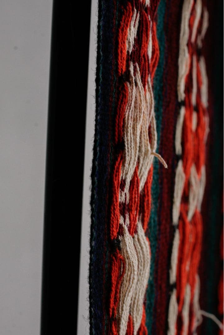 189cm×32cm キリムラグ　ランナーラグ　ネイティブ柄　アジアン　コットン