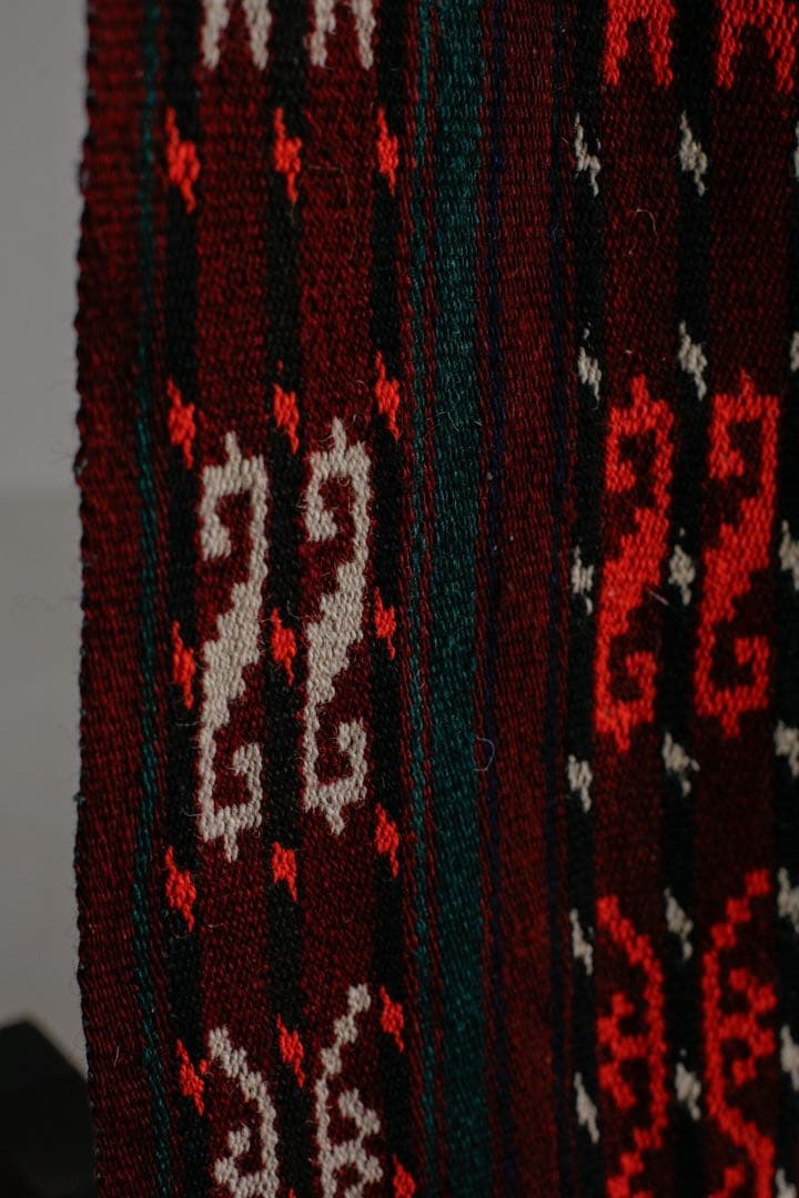 189cm×32cm キリムラグ　ランナーラグ　ネイティブ柄　アジアン　コットン