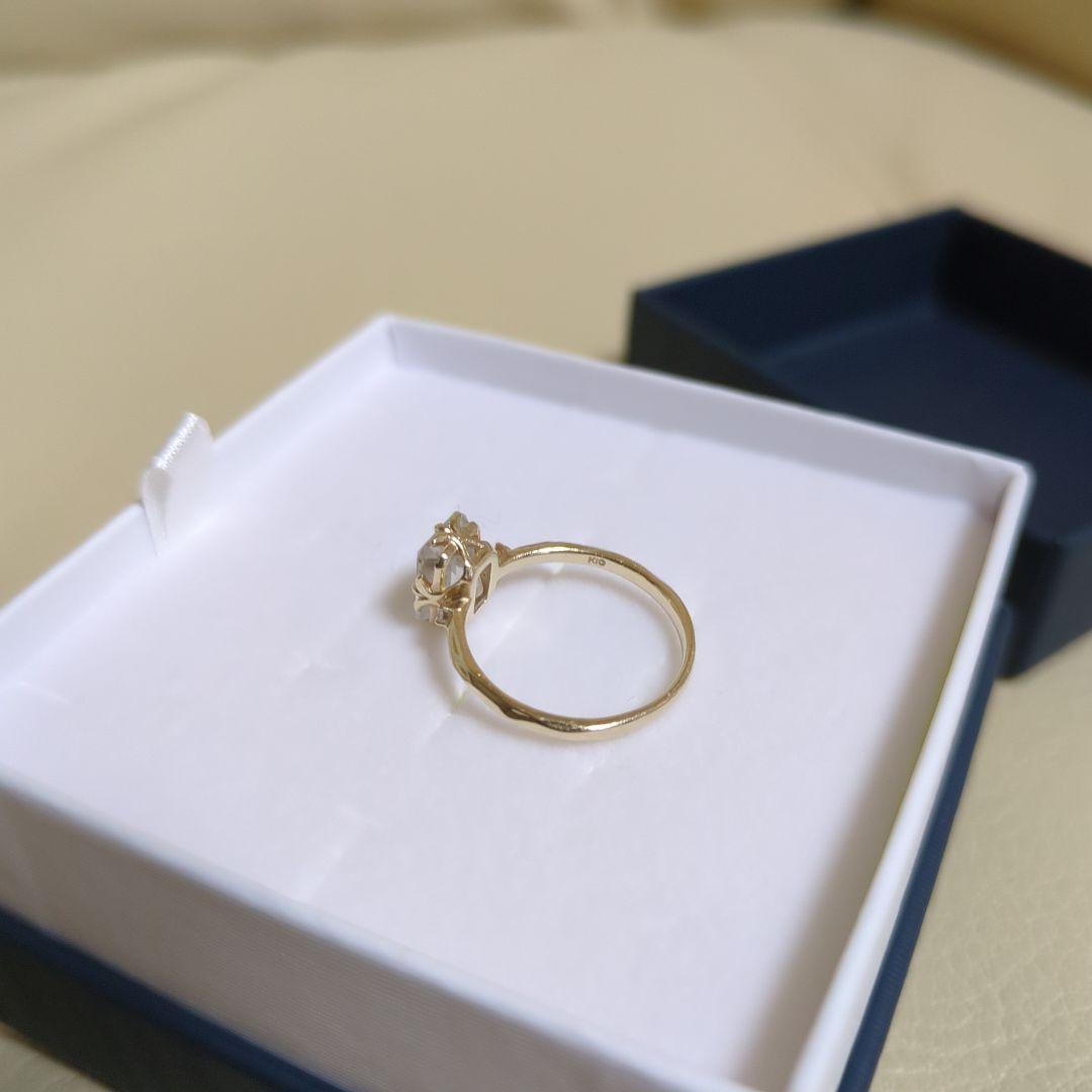 TSUTSUMI ツツミ K10 イエローゴールドグリーンアメシスト指輪 11号