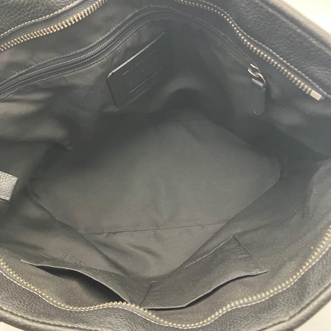 コーチ サリバン トートバッグ ビジネス 大容量 レザー シボ革 A4可 黒